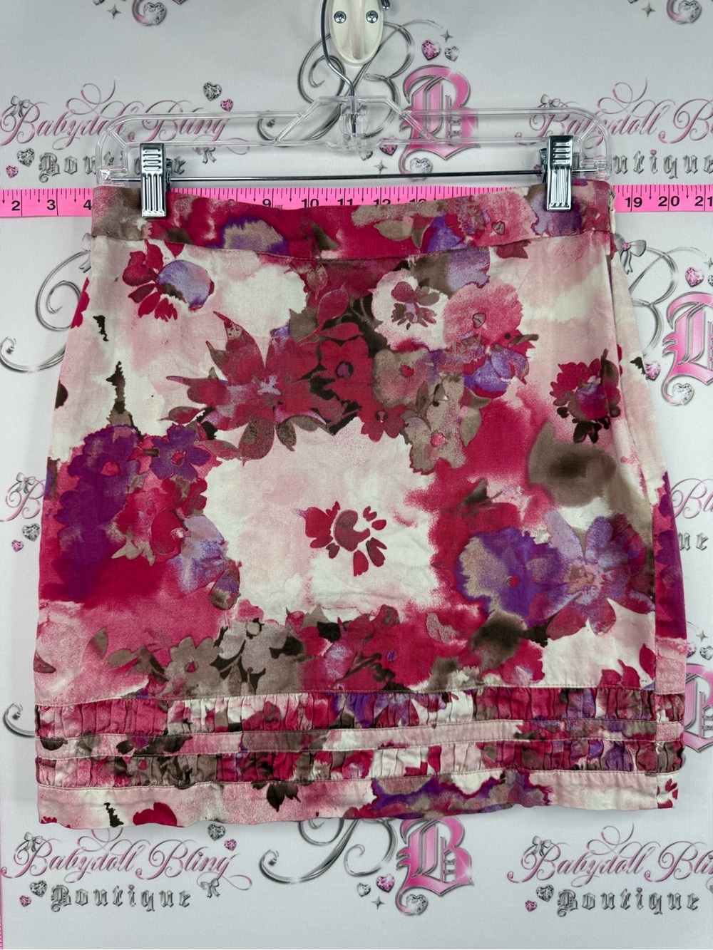 LOFT skirt pencil Floral Pencil Skirt in Pink, Purple, Cream, Brown